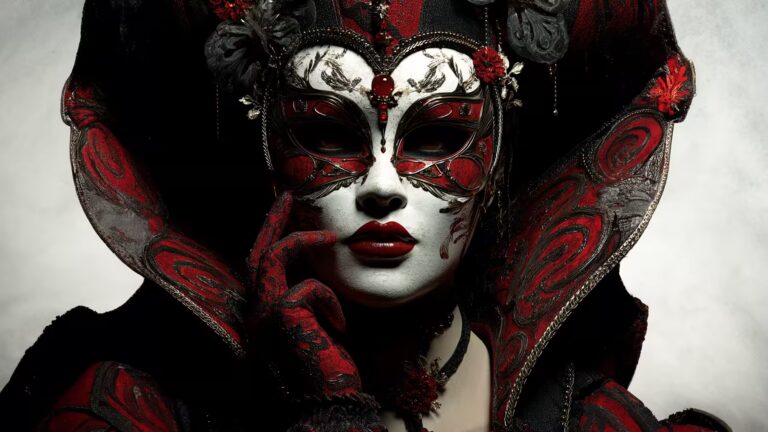 Wenecka maska symbolizująca ukrywanie prawdziwego „ja” w relacjach.